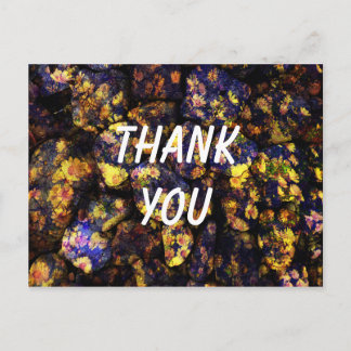 Cool modern unique flower thank you design postcard
