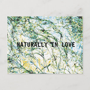 Cool modern unique naturally in love design postcard