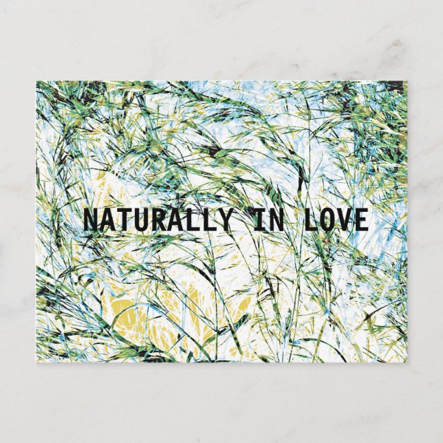 Cool modern unique naturally in love design postcard (Front)