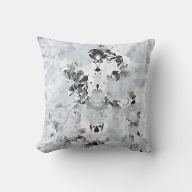 Cool modern white luxury design art cushion (Front)