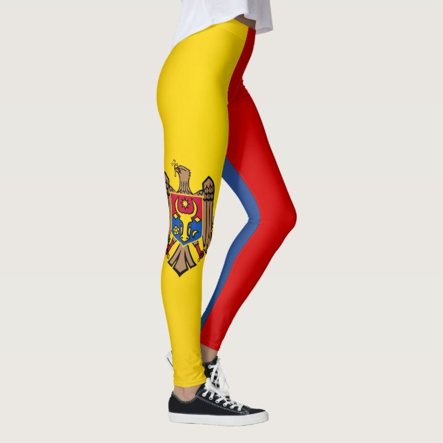Cool Moldova Flag Fashion Leggings (Right)
