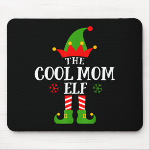 Cool Mom Elf Funny Matching Family Christmas Pajam Mouse Pad