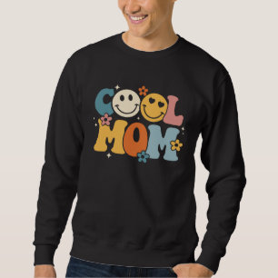 Cool Mom Happy Mother s Day Groovy Retro Best Mom  Sweatshirt