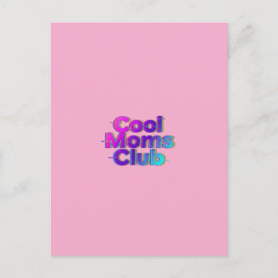 Cool Moms Club Neon Glitch Retro Mother's Day Card