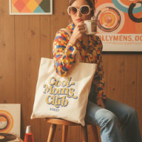 Cool Moms Club Retro Yellow and Blue Typography