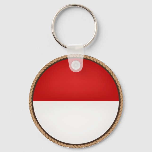 Cool Monaco Flag Seal Key Ring (Front)