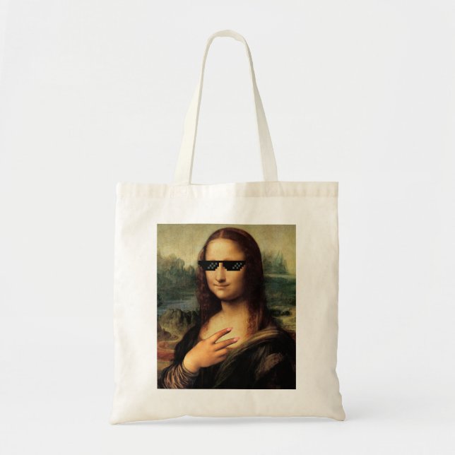 Cool Monalisa Selfie Tote Bag (Front)