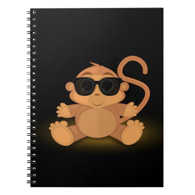 Cool Monkey 2 Spiral Notebook (Front)