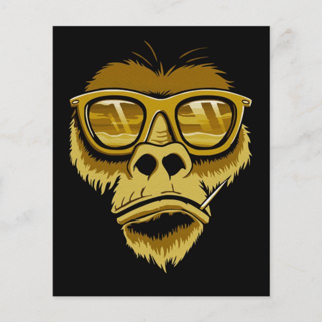 Cool Monkey Gorilla | Modern Pop Painting Flyer (Front)