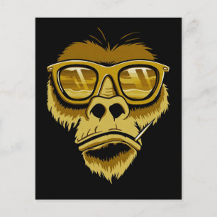 Cool Monkey Gorilla Modern Pop Painting Flyer