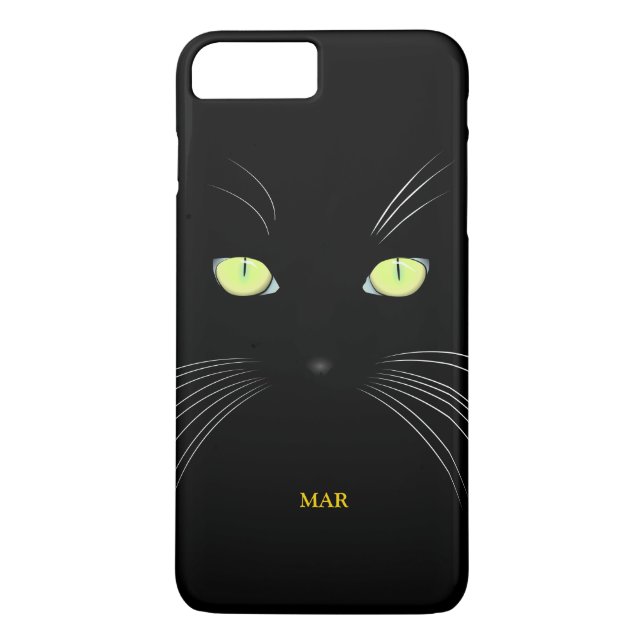 Cool Monogram Black Cat Case-Mate iPhone Case (Back)