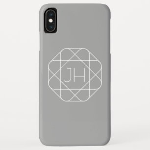 Cool Monogram, Hip Logo Style Vibe   Grey & White Case-Mate iPhone Case