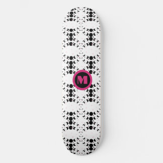 Cool Monogram Stars and Moon Polka Dot Skateboard