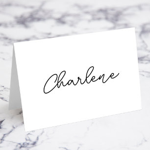 Cool Monoline Script Calligraphy Name Place Cards