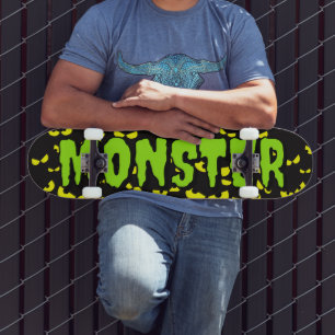 Cool monster eyes personalised skateboard design