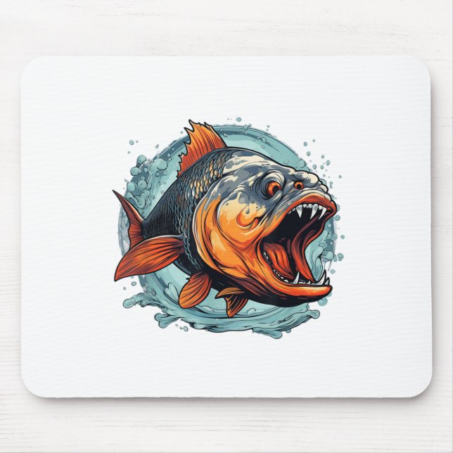 Cool Monster Fish For Piranha Lovers _1  Mouse Pad (Front)