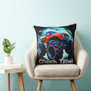 Cool Monster Truck Crunch Time Cushion