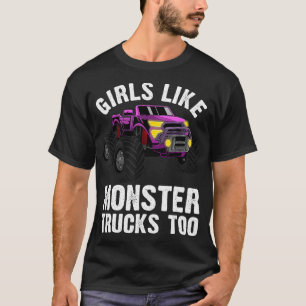 Cool Monster Truck For Women Girls  Trucks Wheel V T-Shirt