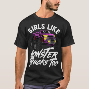 Cool Monster Truck For Women Girls  Trucks Wheel V T-Shirt