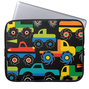 Cool Monsters Trucks Transportation Gifts for Boys Laptop Sleeve