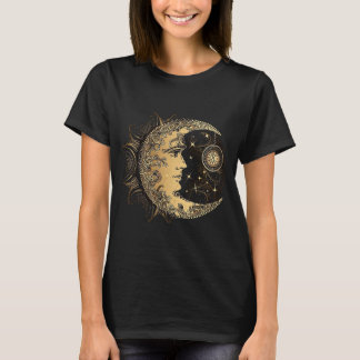 Cool Moon Watching Time Art Graphic Artistic T-Shirt