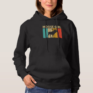 Cool Moose For Girls Kid Moose Alaska Moose Elk Hu Hoodie