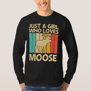 Cool Moose For Girls Kids Moose Deer Bull Elk T-Shirt