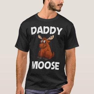 Cool Moose For Men Dad Deer Alaska Moose Reindeer T-Shirt