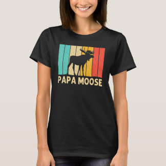 Cool Moose For Men Dad Moose Alaska Moose Elk Hunt T-Shirt
