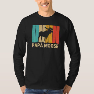 Cool Moose For Men Dad Moose Alaska Moose Elk Hunt T-Shirt