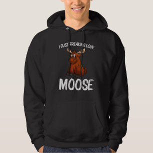 Cool Moose For Men Women Deer Alaska Moose Reinde Hoodie