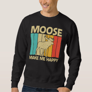 Cool Moose For Men Women Moose Deer Bull Elk Sweatshirt