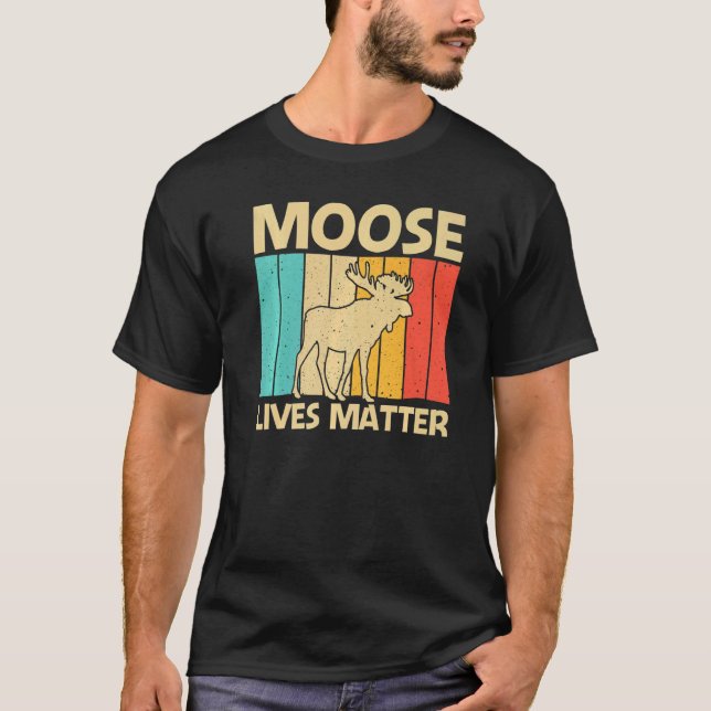 Cool Moose For Men Women Moose Deer Bull Elk T-Shirt (Front)