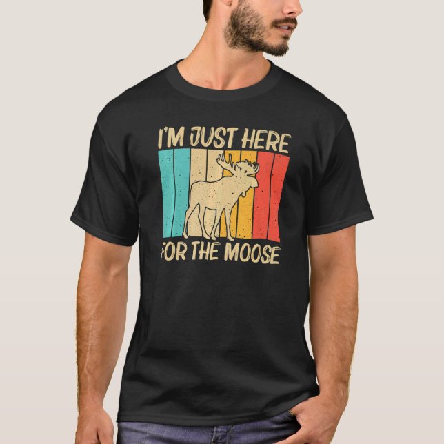 Cool Moose For Men Women Moose Deer Bull Elk T-Shirt (Front)
