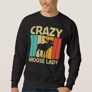 Cool Moose For Women Mom Moose Alaska Moose Elk Hu Sweatshirt