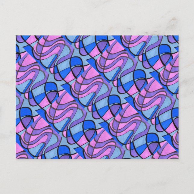 "Cool Morning" Tiled Image Abstract Postcard (Front)