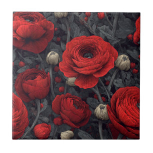 Cool Moroccan Ranunculus Tiles For Modern Bathroom