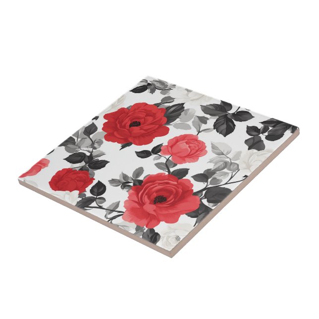 Cool Mosaic Rose Ceramic Tiles  For Living Space (Side)