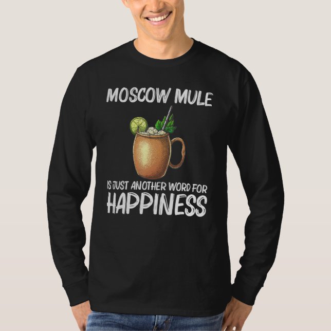 Cool Moscow Mule For Men Women Mug Vodka Cocktail  T-Shirt (Front)