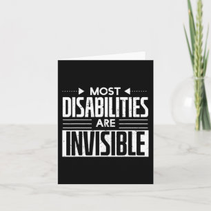 Cool Most Disabilities Are Invisible Awareness Car Card