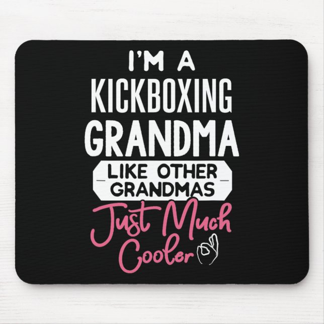 Cool Mothers Day Design Kickboxing Grandma  Mouse Pad (Front)