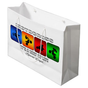 Cool Motocross It Is A Way Of Life Large Gift Bag