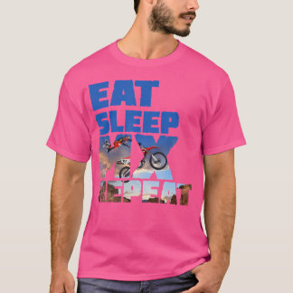 Cool Motocross s Eat Sleep Bmx Repeat T-Shirt