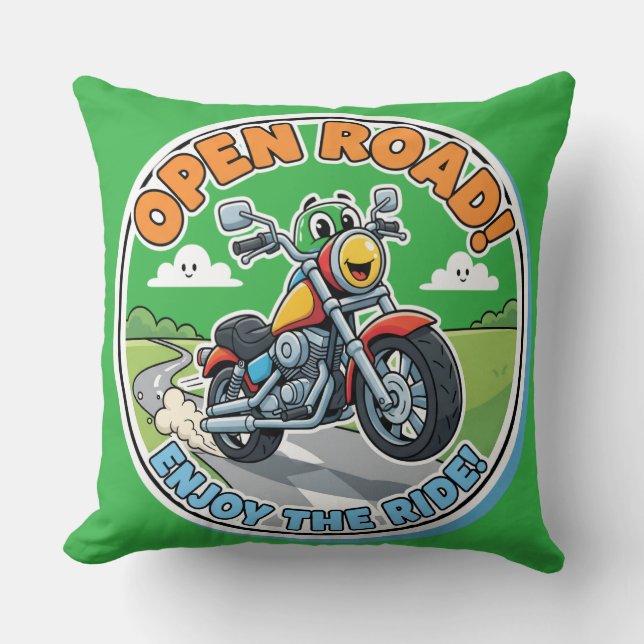 Cool Motorcycle-Adventurous Nursery Decor Cushion (Front)