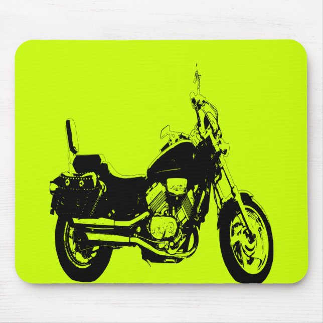 Cool motorcycle bike silhouette mouse pad (Front)