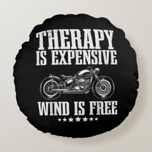 Cool Motorcycle For Men Women Motorcycle Lovers Bi Round Cushion