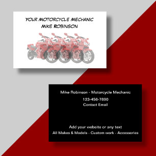 Cool Motorcycle Mechanic New Business Cards