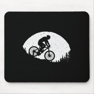 Cool Mountain Biking For Men Women Vintage Cycling Mouse Pad