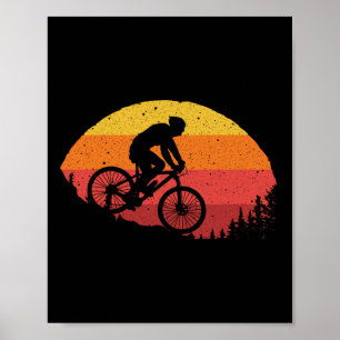 Cool Mountain Biking For Men Women Vintage Cycling Poster