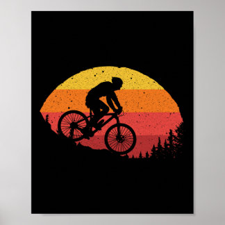 Cool Mountain Biking For Men Women Vintage Cycling Poster